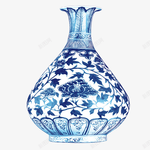 蓝色古代青花瓷png免抠素材_88icon https://88icon.com 古代 瓷器 瓷瓶 蓝色 青花瓷