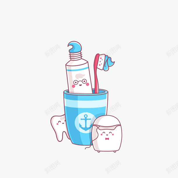 卡通牙齿洗漱用品png免抠素材_88icon https://88icon.com 全国爱牙日 卡通插画 牙线 牙膏 牙膏动漫 牙齿 牙齿洗漱用品