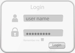 透明登录面板素材