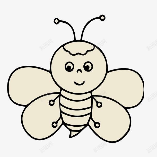 可爱的小蜜蜂矢量图ai免抠素材_88icon https://88icon.com 卡通设计 平面设计 手绘设计 矢量图 简笔画 翅膀简笔画 翅膀设计 蜂类 黄色