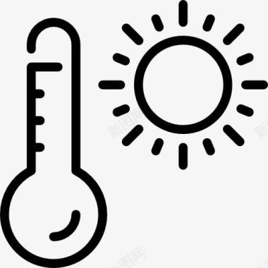 天气素材温度计图标图标