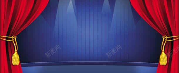 舞台背景jpg设计背景_88icon https://88icon.com 双十一促销海报 帘幕 淘宝天猫节日促销 蓝色