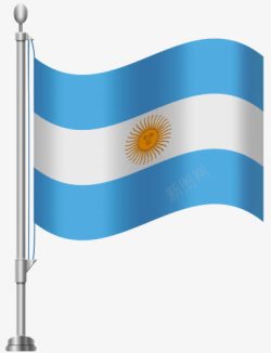 蓝白条阿根廷国旗高清图片