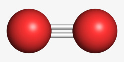 化学性红色元素氧O2分子形状高清图片
