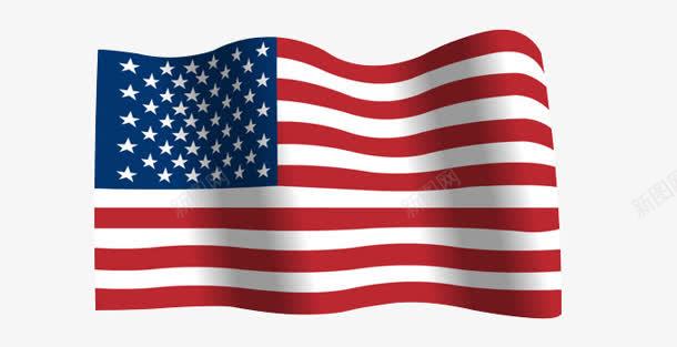 飘动的美国国旗图标图标