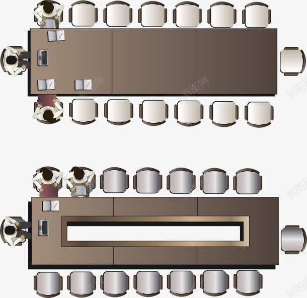 卡通会议桌png免抠素材_88icon https://88icon.com 会议室 会议室场景 椅子 鸟瞰