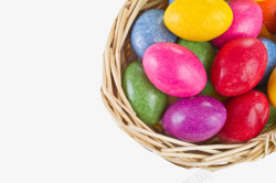 纯色庆祝复活节发亮的食用彩蛋实素材