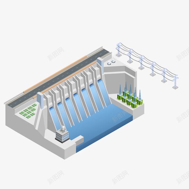 水坝俯视装饰png免抠素材_88icon https://88icon.com 俯视 光泽 卡通 投影 水坝 立体 纹理 纹路 装饰 质感 阴影