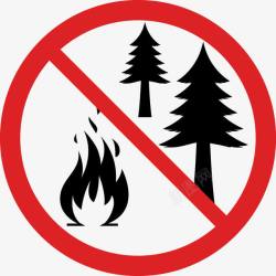 森林防火森林点火标签图标高清图片