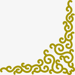 金色古典边角装饰矢量图素材