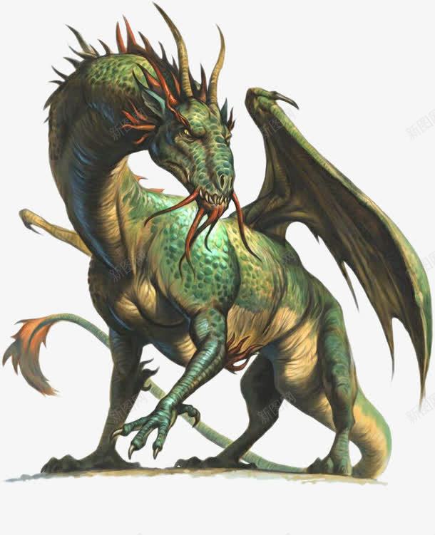 巨龙png免抠素材_88icon https://88icon.com 卡通手绘 神话 西方巨龙 魔幻世界