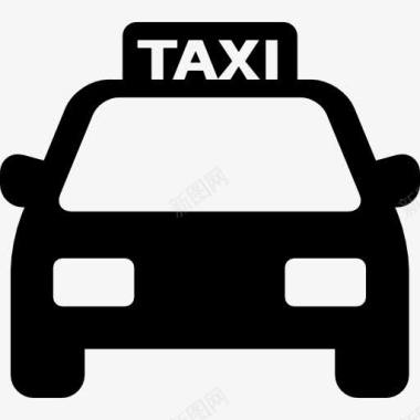 运输正面的出租车图标图标