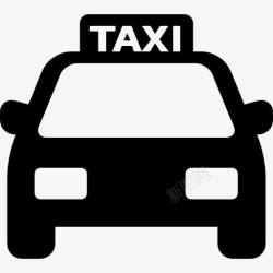 可爱出租车正面的出租车图标高清图片