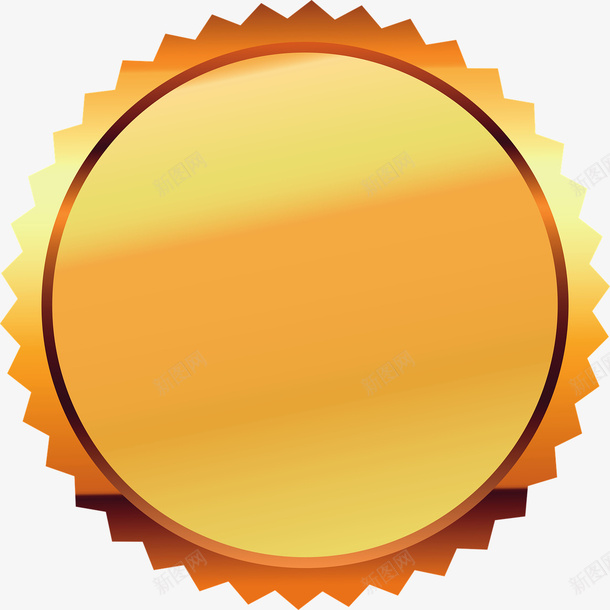一枚奖章png免抠素材_88icon https://88icon.com 太阳形奖章 奖章 表彰 金色 金色的奖章