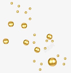 金色气泡金色气泡元素高清图片