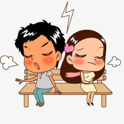 吵架的情侣素材