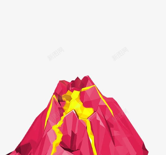 卡通火山喷发的火山png免抠素材_88icon https://88icon.com 卡通 火山 火山喷发