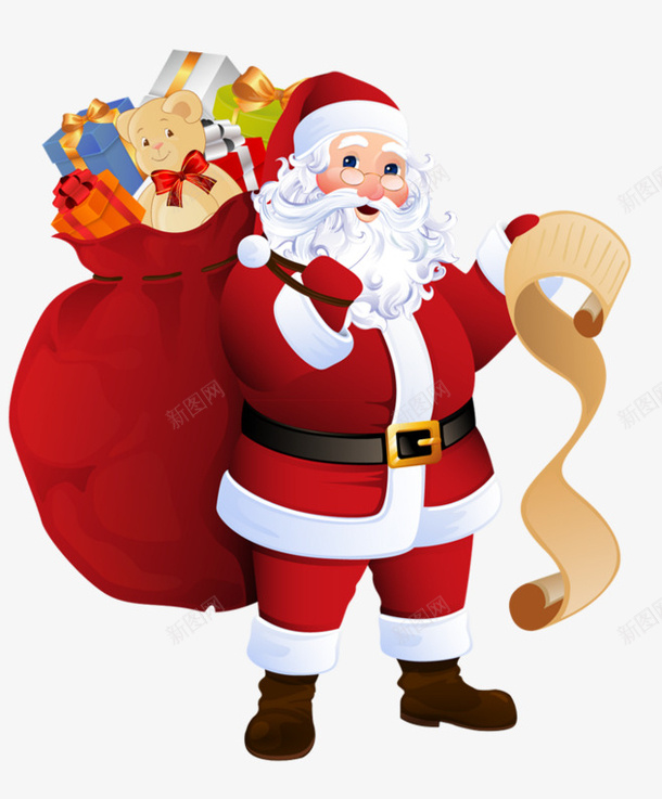 圣诞老人礼物清单手绘png免抠素材_88icon https://88icon.com 圣诞老人 手绘 背包袱的圣诞老人 节日 送礼物