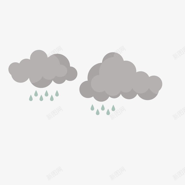 卡通手绘云朵雨水png免抠素材_88icon https://88icon.com 云彩 云朵 创意 动漫动画 卡通手绘 灰色的 雨水