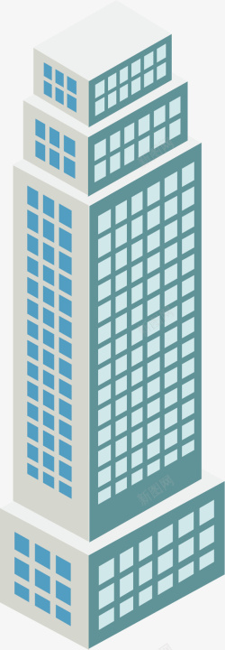 银行中心高高的大楼矢量图高清图片
