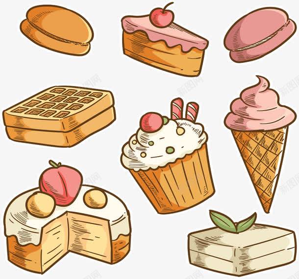 美味甜品店宣传海报png免抠素材_88icon https://88icon.com 冰激凌 甜品 矢量png 蛋糕 飞舞甜品