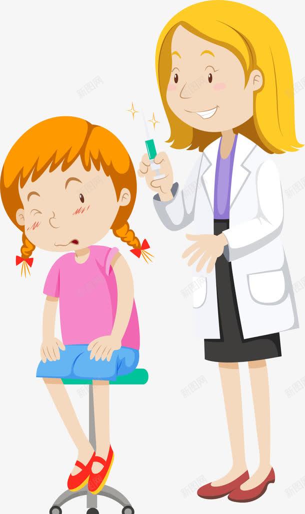 打针的女孩png免抠素材_88icon https://88icon.com 儿童 医生 女孩 害怕打针 小孩 就诊 手绘疫苗打针插画 打针 生病 疫苗打针 疼 病人 病人看诊 病患 看病 看诊 预防针