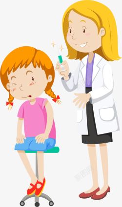 儿童疫苗打针的女孩高清图片