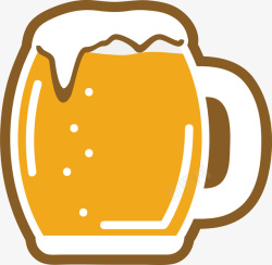 比利时啤酒黄色的比利时啤酒杯图标高清图片