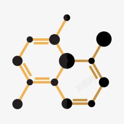 化学分子结构矢量图素材