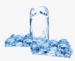 蓝色的结冰图片冰冻冰柱高清图片