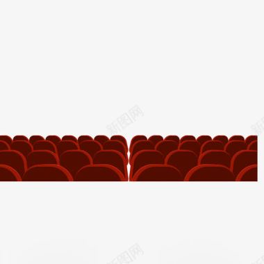 红色电影院座位排号图标图标