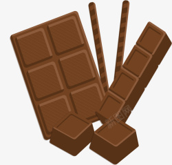 长条巧克力的糖果素材