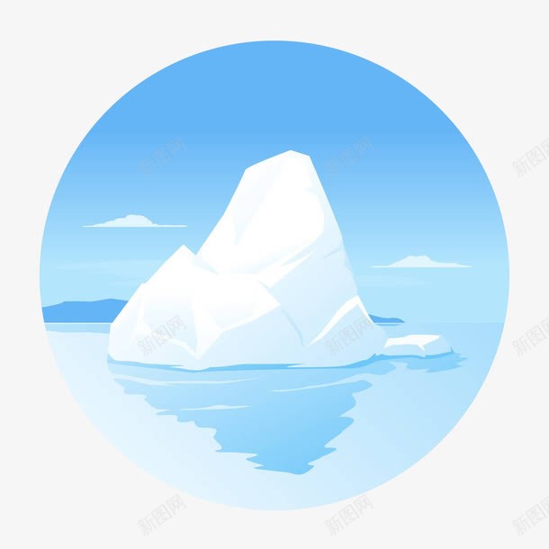 蓝色海面浮冰png免抠素材_88icon https://88icon.com 倒影 冰山 冰山一角 大海 模型 水面 浮冰 海面 自然景观 蓝色
