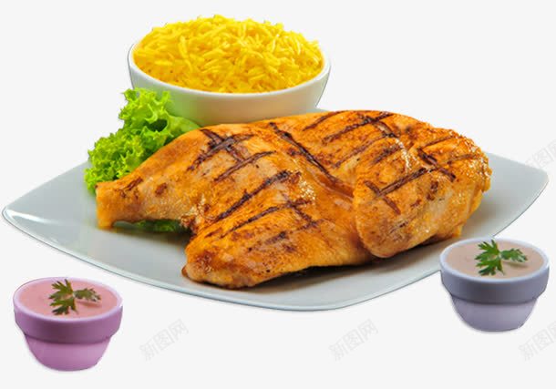 丰盛的炸鸡排套餐psd免抠素材_88icon https://88icon.com 丰盛的 套餐素材 晚餐素材 炸鸡排 生菜 起司酱 高清炸鸡排