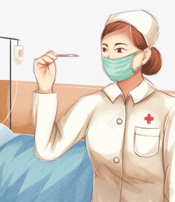 512国际护士节手绘动漫插画海报素材