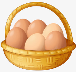 一篮子蛋一篮子鸡蛋高清图片