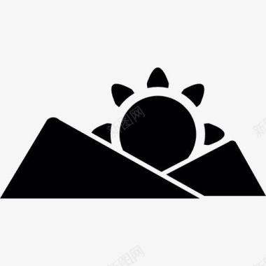 阳光山的太阳图标图标