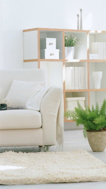 白色小清新家具沙发摆设H5背景背景