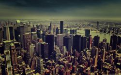 纽约城纽约城市中心高楼林立高清图片
