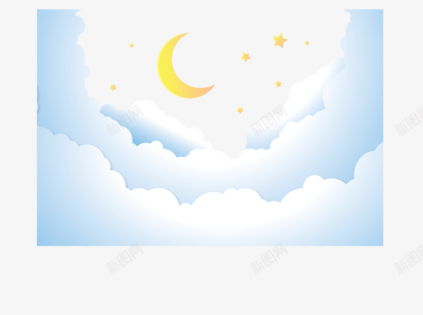 夜晚空中的云朵月亮png免抠素材_88icon https://88icon.com 夜晚 夜晚星空 夜空 星空 矢量png 美丽夜空