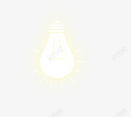 发光盒子灯泡概念图标图标