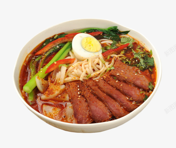 风味香辣兰州牛肉拉面png免抠素材_88icon https://88icon.com 兰州牛肉拉面 拉面 汤面 汤面碗 牛肉面 特色小吃 美味 美食 青菜 面条 鸡蛋