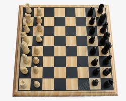 黑白国际象棋赛事对战素材