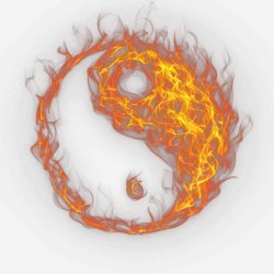 燃烧的阴阳鱼素材