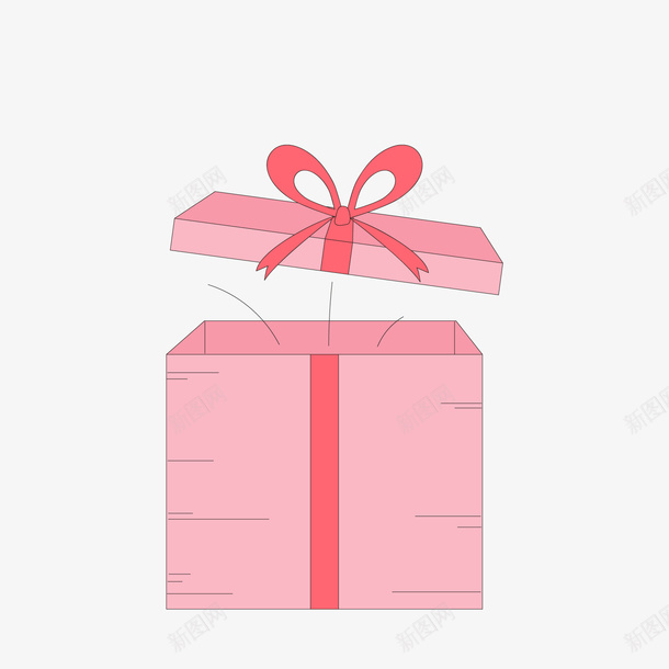 粉色打开的礼品盒png免抠素材_88icon https://88icon.com 卡通礼物 打开的礼品盒 礼品盒 粉色礼物 背景装饰