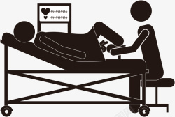 接生黑白妇产接生人物矢量图图标高清图片