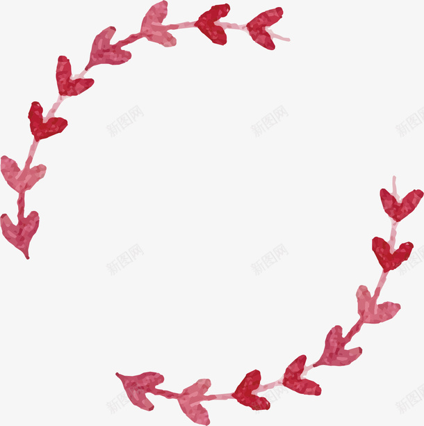 两根红色的心型叶子形成一矢量图ai免抠素材_88icon https://88icon.com 两根 叶子 圆圈 好看 心型 枝干 漂亮 矢量图两根红色的心型叶子形成一个圆免费下载 红色 矢量图