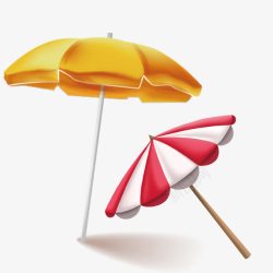 彩色太阳伞海边遮阳伞高清图片