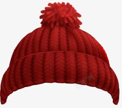 红色毛线帽子素材