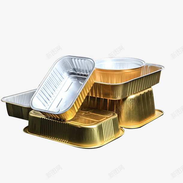 金色铝箔锡纸盒png免抠素材_88icon https://88icon.com 金色 铝箔 锡纸 餐盒